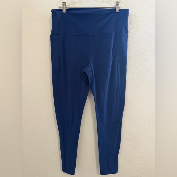 Prana Pants - prAna 7/8 Legging XL Cobalt Blue Ribbed Pockets